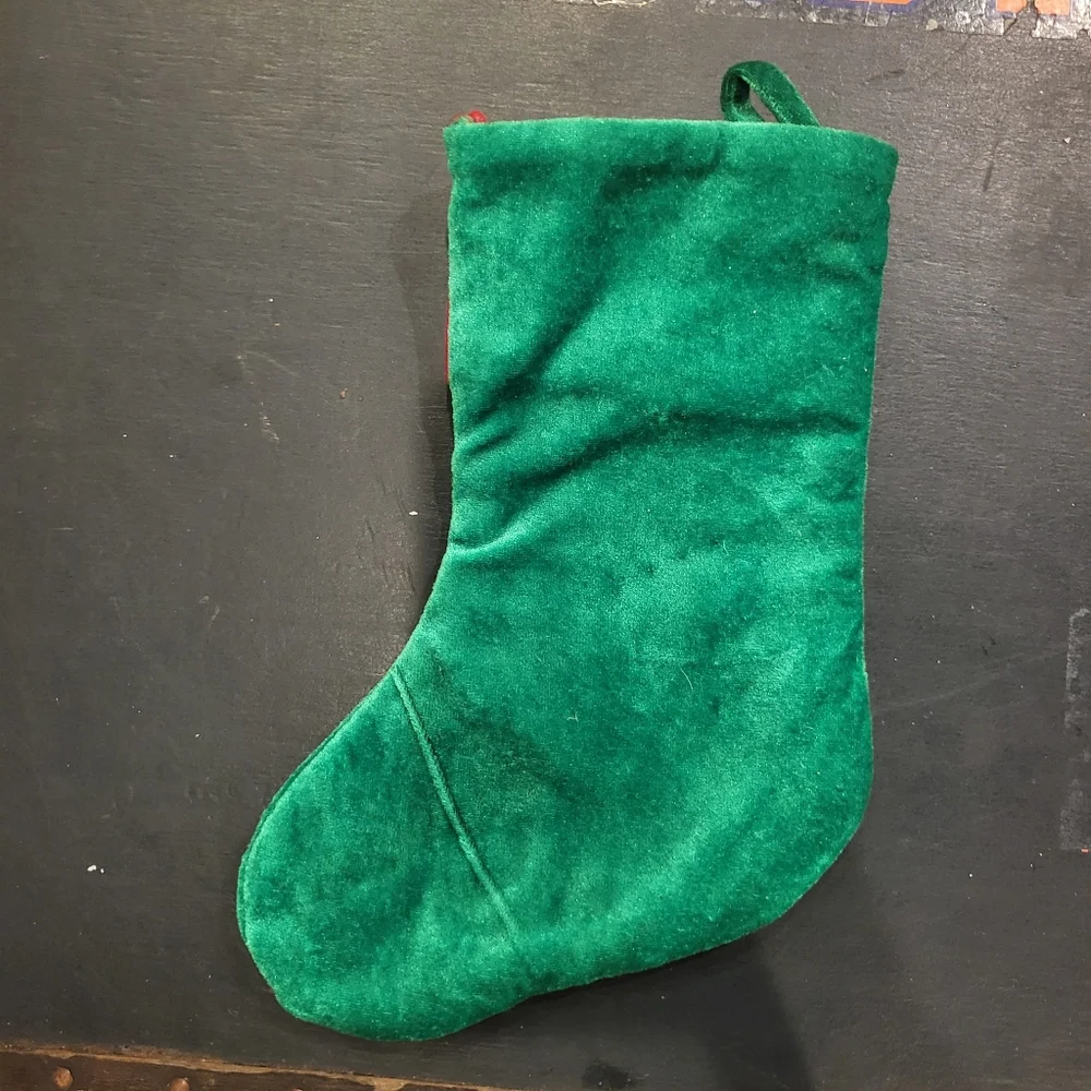 Santa Paws Dog Christmas Stocking Set of 2 - Green and Red Santa